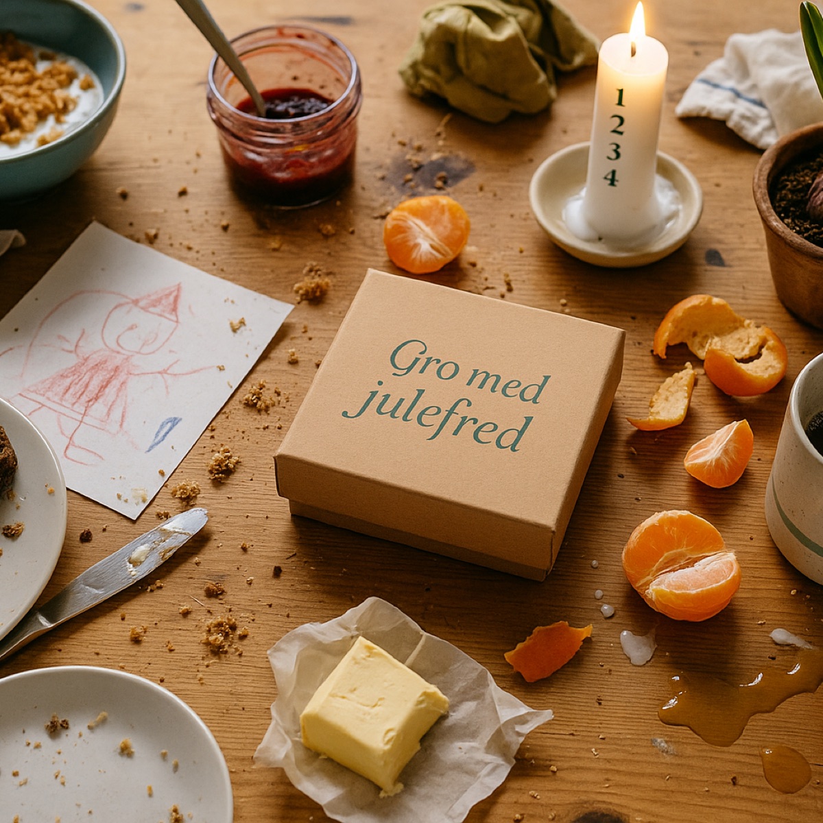 Julelys julekalender — skandinavisk morgenbord med julehygge