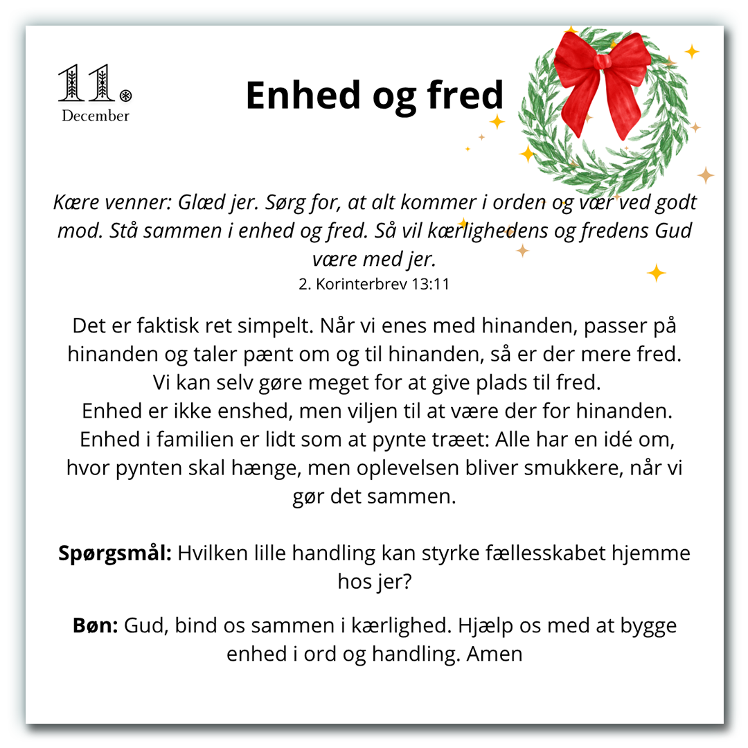 Julefred - Bestil julekalenderen nu