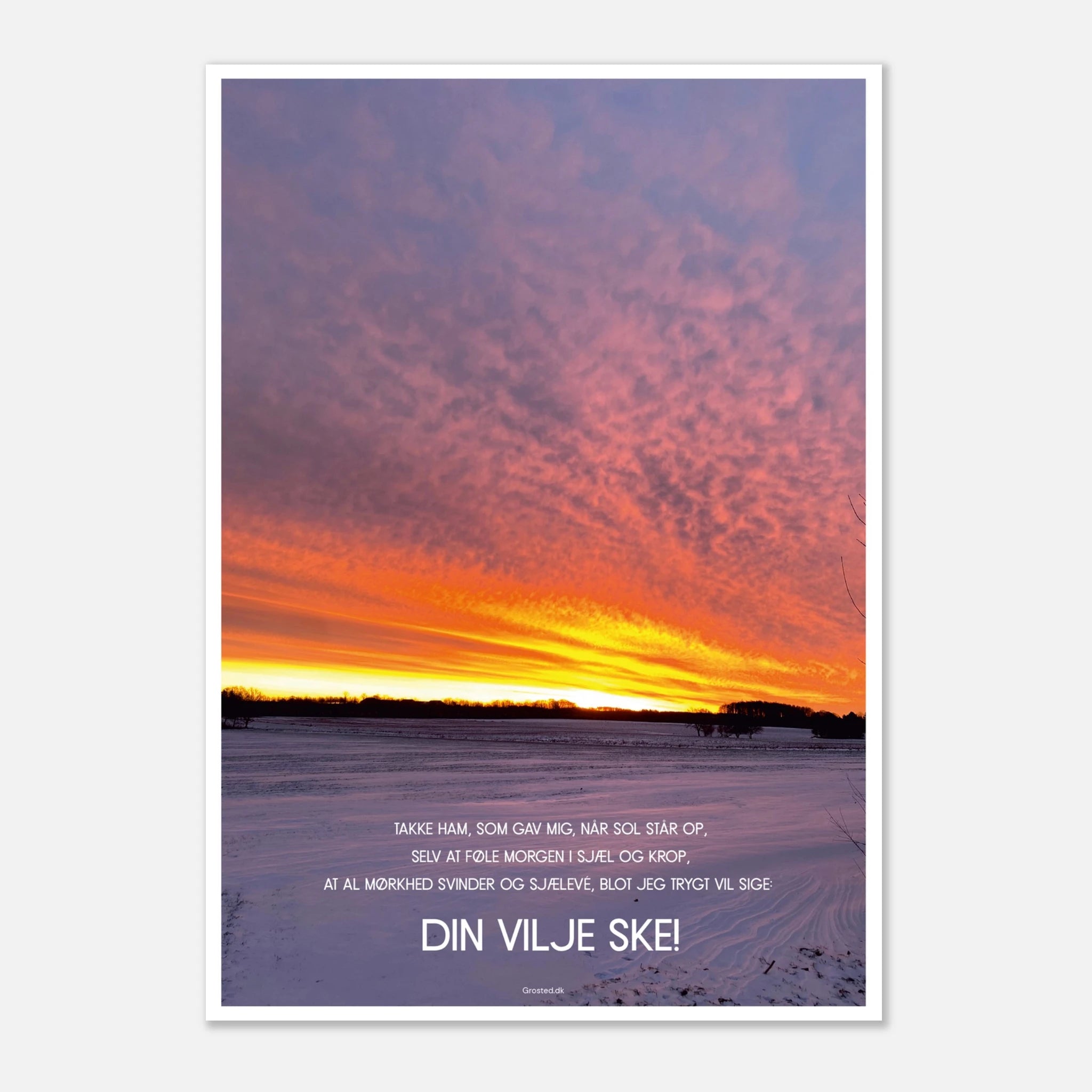 Plakat: Se, nu stiger solen af havets skød
